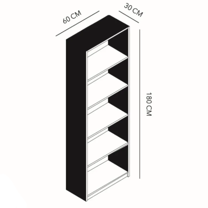 Estante 5 Niveles Roble Santana
