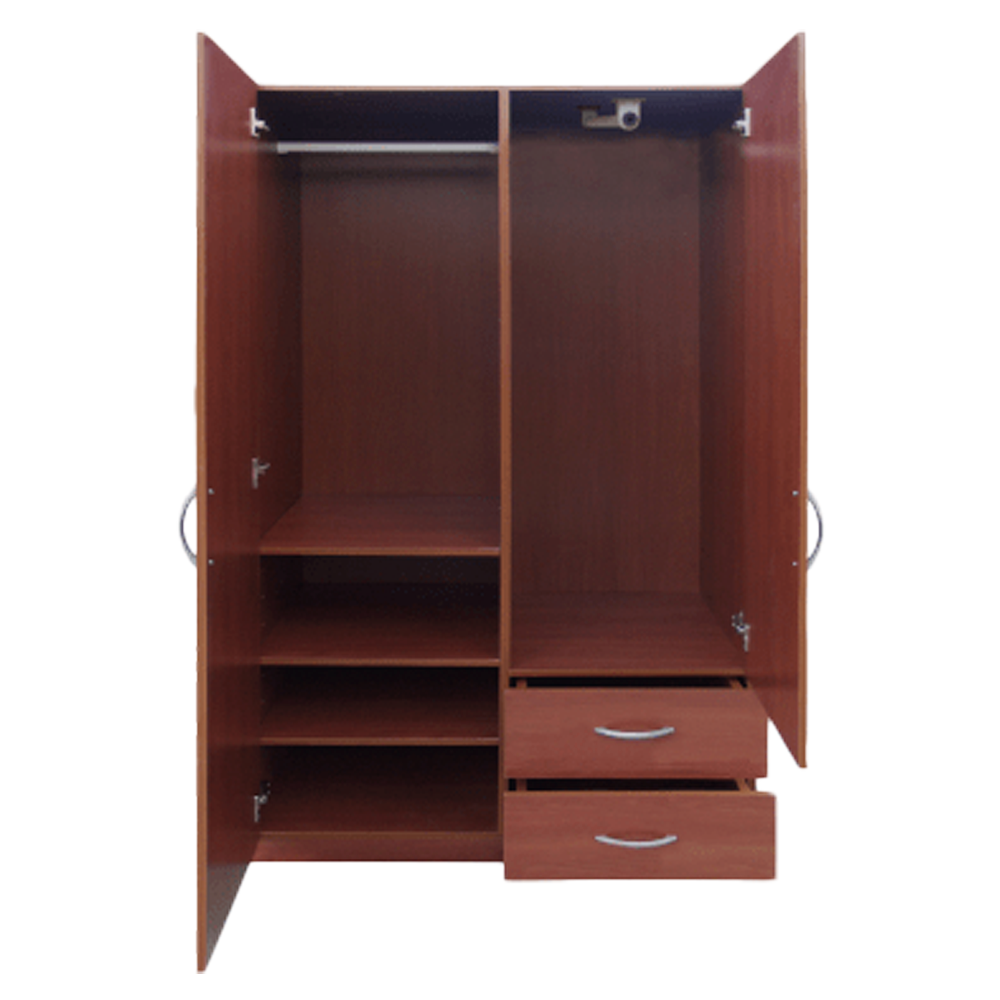 Closet 120x50x180 2 Puertas 2 Cajones Cerezo