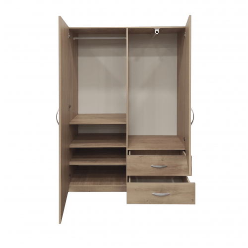 Closet 120x50x180 2 Puertas 2 Cajones Jerez - Relámpago.Shop