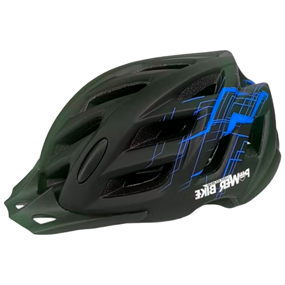 Casco Deportivo con Luz Negro-Azul