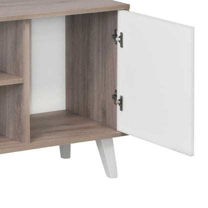 Rack Tv Atlanta Roble Santana/Blanco