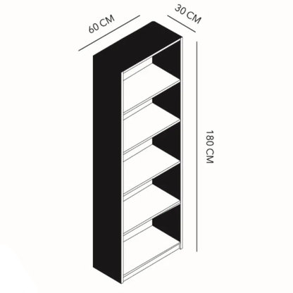 Estante 5 Niveles Roble Santana