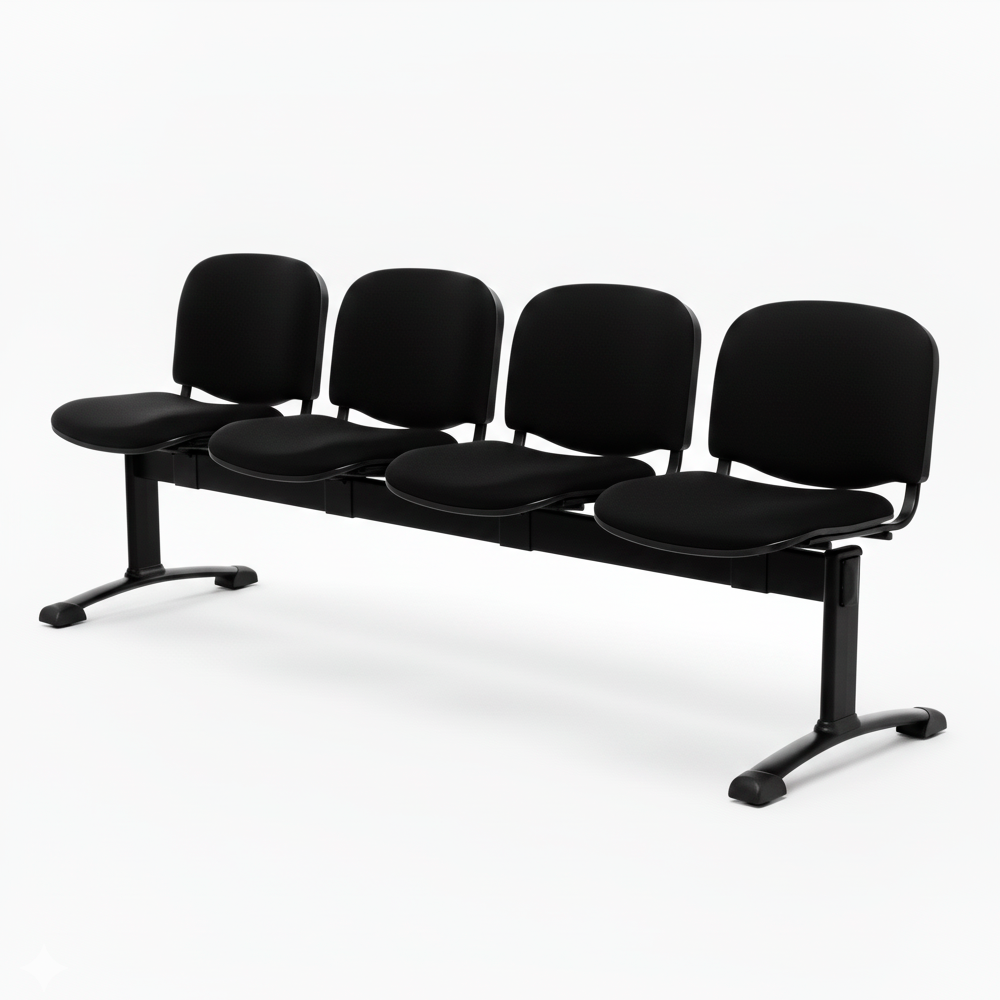 Banqueta ISO Pata Split Tapizada Negro