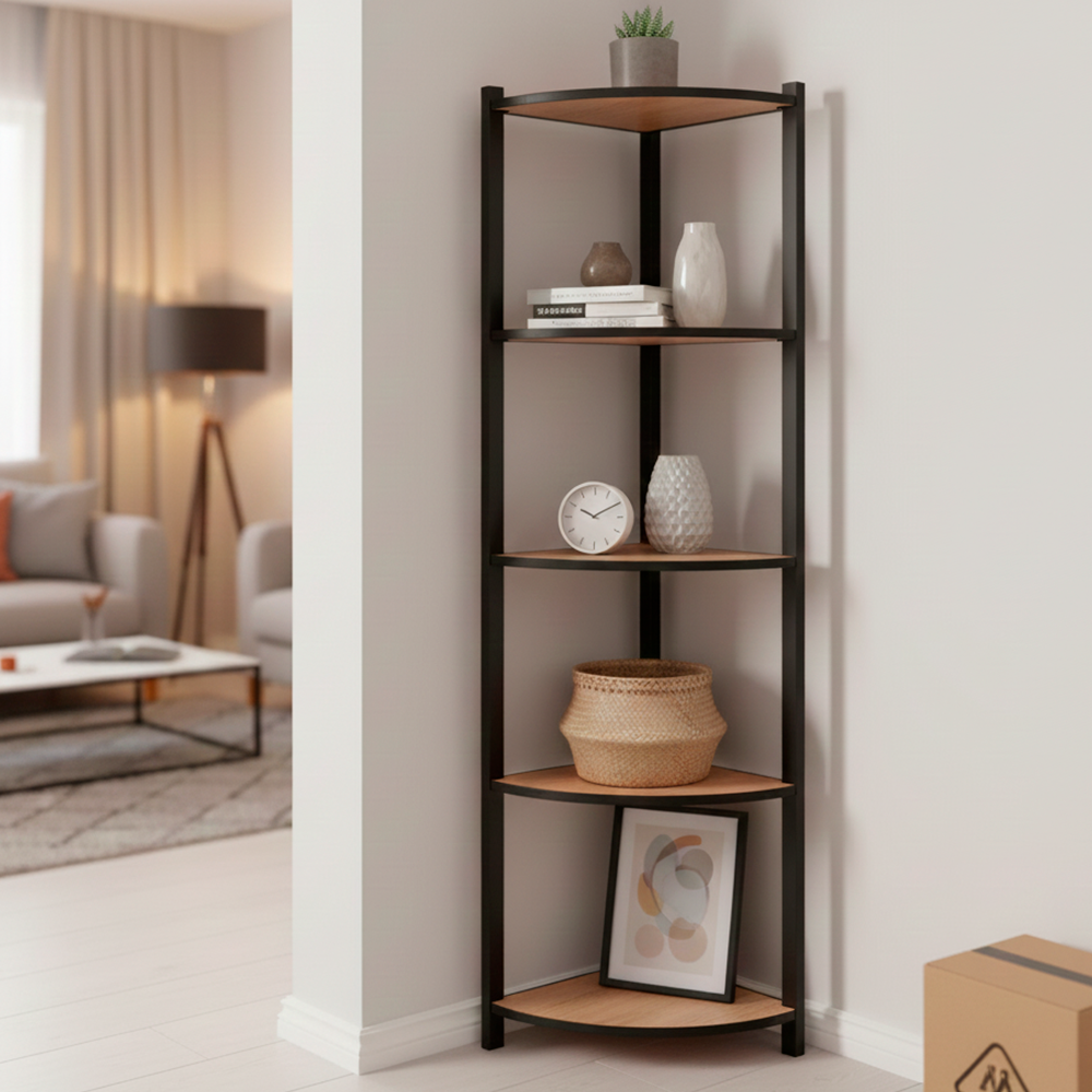 Estante Esquinero Fos Negro Jerez