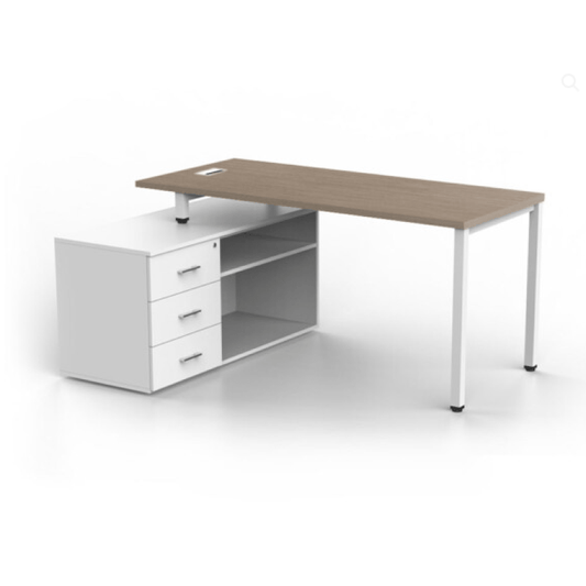 Estación de Trabajo Paris con Gabinete Mixto 180cm - Relámpago.Shop