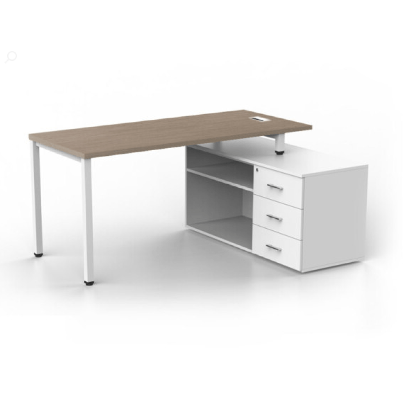 Estación de Trabajo Paris con Gabinete Mixto 180cm - Relámpago.Shop