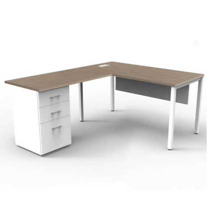 Estación de Trabajo Paris en L con Faldón - Relámpago.Shop