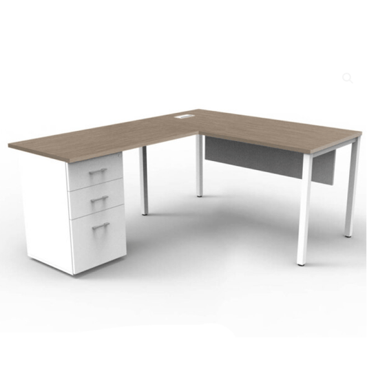 Estación de Trabajo Paris en L con Faldón - Relámpago.Shop