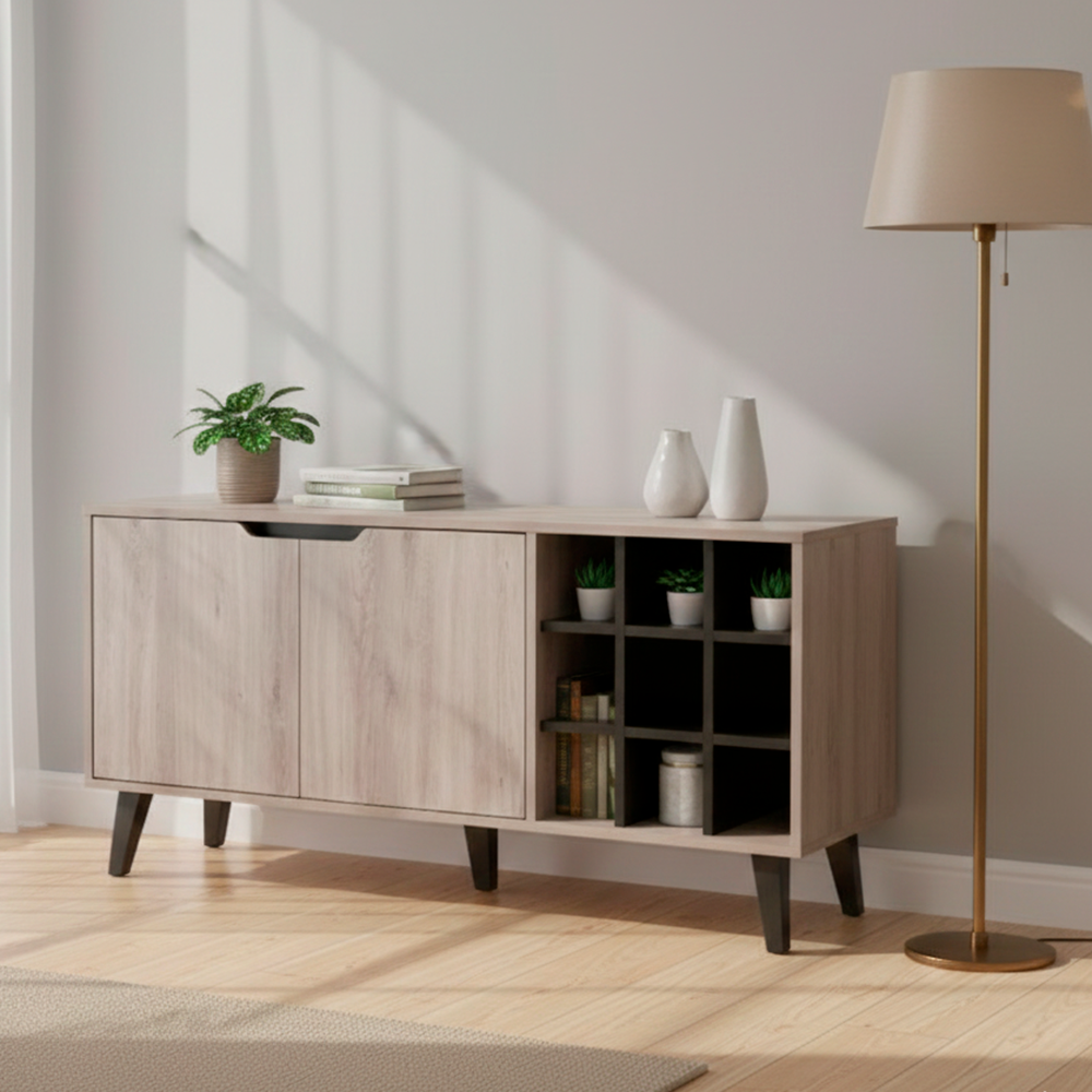 Rack Bar Kazan Roble Santana/Negro