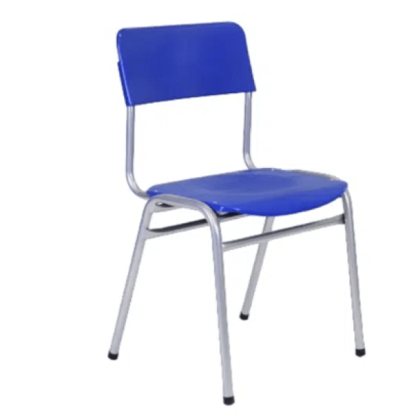 Silla Apilable Escolar Polipropileno Azul - Relámpago.Shop
