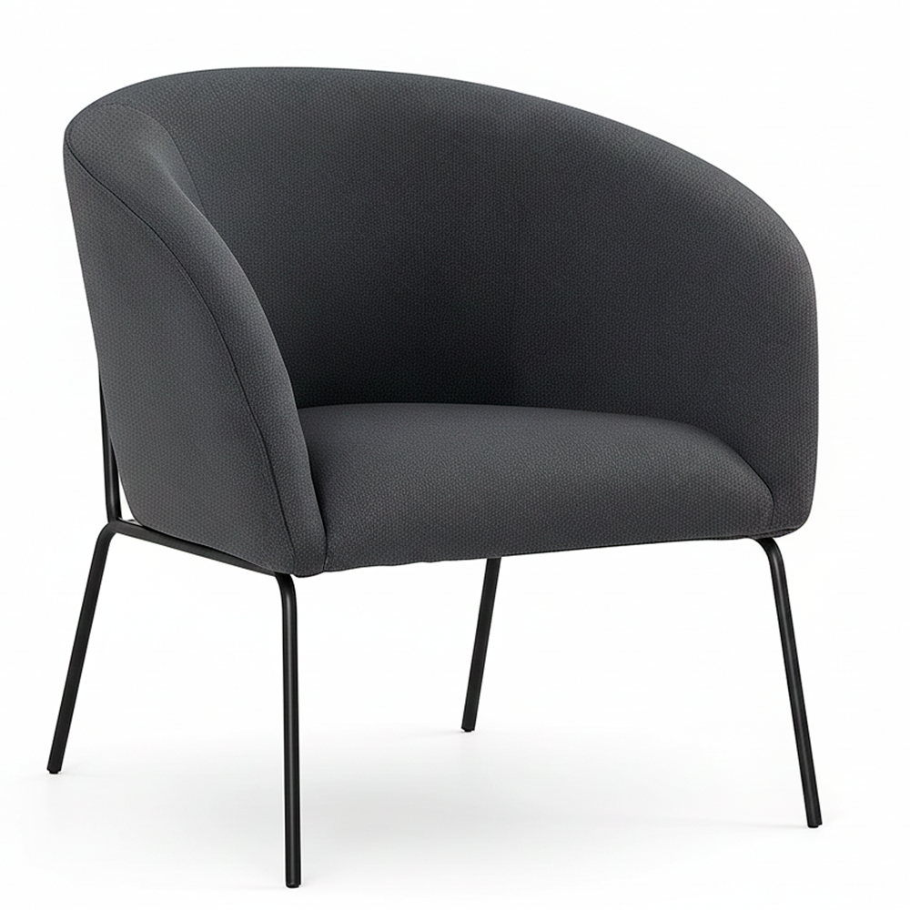 Sillón Arko de Terciopelo Gris