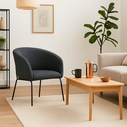 Sillón Arko de Terciopelo Gris