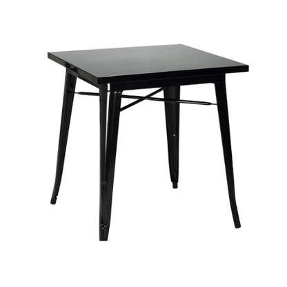 Comedor Mesa Tolix 80x80cm + 4 sillas Tolix Negras - Relámpago.Shop