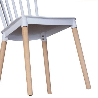 Pack de 4 Sillas Windsor Blancas - Relámpago.Shop