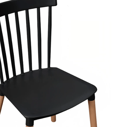 Pack de 4 Sillas Windsor Negras - Relámpago.Shop