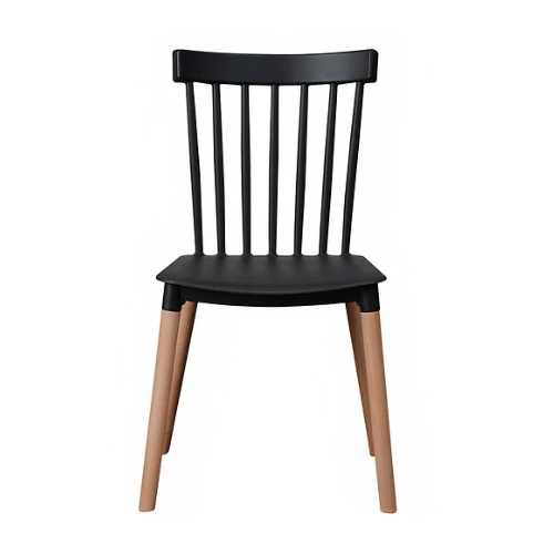 Pack de 4 Sillas Windsor Negras - Relámpago.Shop